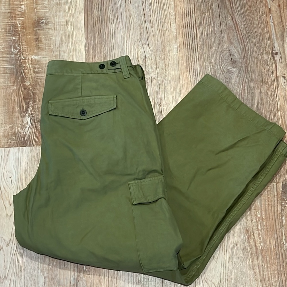 Madewell Garment-Dyed Low-Slung Straight Cargo surplus military Pants- Size 31